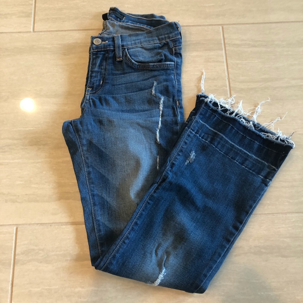 Flying Monkey | High Rise Cropped Flare Jeans 25